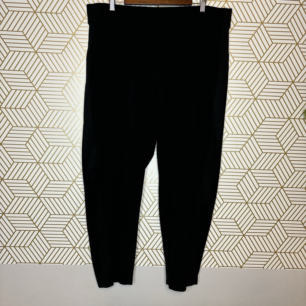 ATHLETA Brooklyn Mid Rise Ankle Pant Plus 18 Black #198671-00 Athleisure Comfy